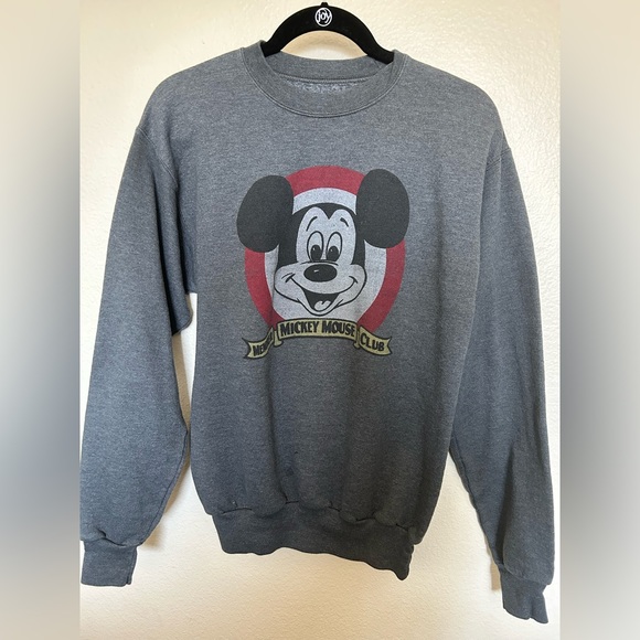 Hanes Sweaters - Disney Mickey Mouse grey crew neck sweater.